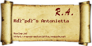 Répás Antonietta névjegykártya